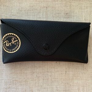 Ray-Ban Black Sunglasses Case with Gold Logo